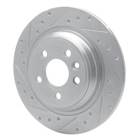 R1 Concepts R1 07-18 Volvo V60 Cross Country Rear Left Drilled & Slotted Silver Brake Rotor