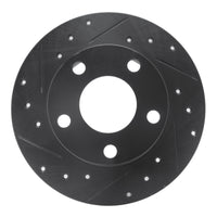 R1 Concepts R1 98-01 Audi A6 Quattro Rear Left Drilled & Slotted Black Brake Rotor