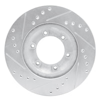 R1 Concepts R1 84-87 Isuzu Pickup Front Right Drilled & Slotted Silver Brake Rotor