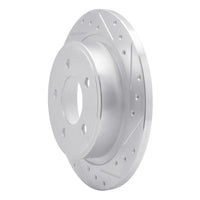 R1 Concepts R1 04-08 Chrysler Pacifica Rear Right Drilled & Slotted Silver Brake Rotor