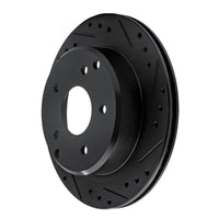 R1 Concepts R1 84-87 Chevrolet Corvette Rear Right Drilled & Slotted Black Brake Rotor
