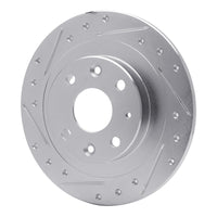 R1 Concepts R1 90-03 Ford Escort Rear Left Drilled & Slotted Silver Brake Rotor
