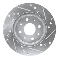 R1 Concepts R1 03-05 Kia Rio Front Left Drilled & Slotted Silver Brake Rotor