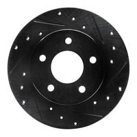 R1 Concepts R1 88-92 Dodge Monaco Rear Right Drilled & Slotted Black Brake Rotor