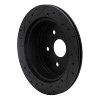 R1 Concepts R1 86-97 Toyota Previa Rear Right Drilled & Slotted Black Brake Rotor