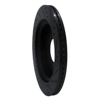 R1 Concepts R1 18-21 Ford F-150 4WD Rear Left Drilled & Slotted Black Brake Rotor