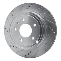 R1 Concepts R1 07-15 Chevrolet CAPTIVA Rear Left Drilled & Slotted Silver Brake Rotor
