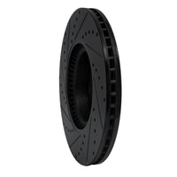 R1 Concepts R1 07-09 Mercedes-Benz GL320 Front Right Drilled & Slotted Black Brake Rotor