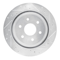 R1 Concepts R1 03-05 Chevrolet Express 2500 Rear Right Drilled & Slotted Silver Brake Rotor
