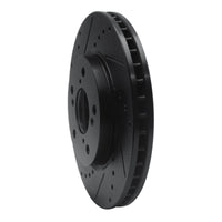 R1 Concepts R1 05-10 Honda Odyssey Front Left Drilled & Slotted Black Brake Rotor