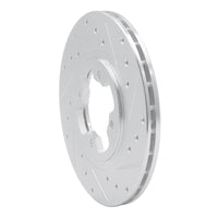 R1 Concepts R1 81-88 Nissan Maxima Front Right Drilled & Slotted Silver Brake Rotor