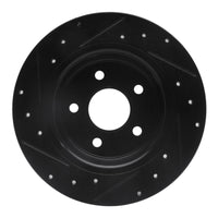 R1 Concepts R1 07-14 Suzuki SX4 CrossOVER Rear Right Drilled & Slotted Black Brake Rotor