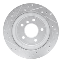R1 Concepts R1 09-16 BMW Z4 Rear Right Drilled & Slotted Silver Brake Rotor