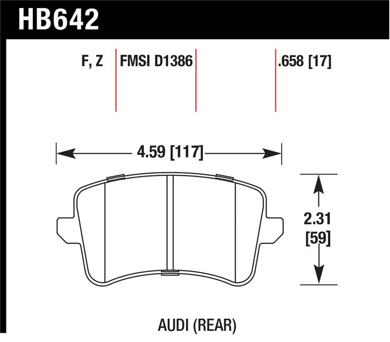 Hawk Performance 09-10 Audi A4/Quattro / 08-11 A5 Quattro / 09-11 Q5 Rear Ceramic Street Brake Pads