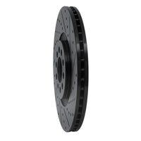 R1 Concepts R1 00-06 Audi TT Quattro Front Right Drilled & Slotted Black Brake Rotor