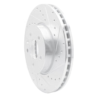 R1 Concepts R1 13-25 Cadillac ATS Front Right Drilled & Slotted Silver Brake Rotor