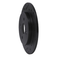 R1 Concepts R1 12-18 Toyota Yaris (USA/Canada) Rear Left Drilled & Slotted Black Brake Rotor