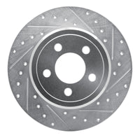 R1 Concepts R1 2005-2023 Chrysler 300 Rear Right Drilled & Slotted Silver Brake Rotor
