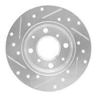 R1 Concepts R1 79-83 Honda Civic Sedan Front Right Drilled & Slotted Silver Brake Rotor