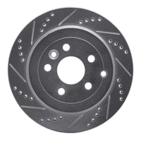 R1 Concepts R1 08-12 Land Rover LR2 Rear Left Drilled & Slotted Silver Brake Rotor