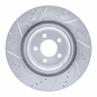 R1 Concepts R1 05-23 Chrysler 300 Front Right Drilled & Slotted Silver Brake Rotor