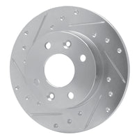 R1 Concepts R1 81-83 Renault R18I Front Left Drilled & Slotted Silver Brake Rotor
