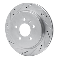 R1 Concepts R1 03-11 Cadillac CTS Rear Left Drilled & Slotted Silver Brake Rotor