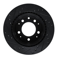 R1 Concepts R1 69-83 Porsche 911 Rear Right Drilled & Slotted Black Brake Rotor