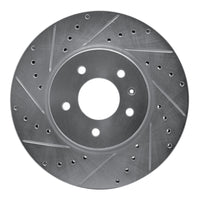 R1 Concepts R1 09-11 Cadillac STS Front Left Drilled & Slotted Silver Brake Rotor