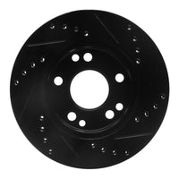 R1 Concepts R1 87-93 Mercedes-Benz 190E Front Left Drilled & Slotted Black Brake Rotor