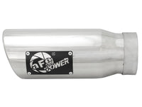 aFe MACH Force-Xp Universal Exhaust Tip 3-1/2Inlet x 4-1/2IN Outlet x 12IN L Polished Left Side Exit