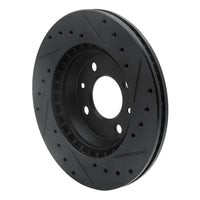 R1 Concepts R1 87-93 Saab 9000 Front Left Drilled & Slotted Black Brake Rotor