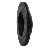 R1 Concepts R1 96-00 Volkswagen EuroVan Front Left Drilled & Slotted Black Brake Rotor