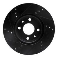 R1 Concepts R1 09-19 Dodge Vision (Mexico) Front Right Drilled & Slotted Black Brake Rotor