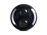 Raxiom 97-18 Jeep Wrangler TJ & JK 6-LED Headlights w/ Partial Halo- Black Housing (Clear Lens)
