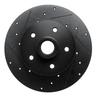 R1 Concepts R1 79-85 Volkswagen Vanagon Front Left Drilled & Slotted Black Brake Rotor