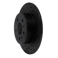R1 Concepts R1 99-10 Saab 9-5 Rear Right Drilled & Slotted Black Brake Rotor