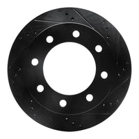 R1 Concepts R1 99-05 Ford F-350 Super Duty 2WD Rear Right Drilled & Slotted Black Brake Rotor