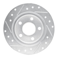 R1 Concepts R1 93-05 Ford Taurus SHO Rear Right Drilled & Slotted Silver Brake Rotor