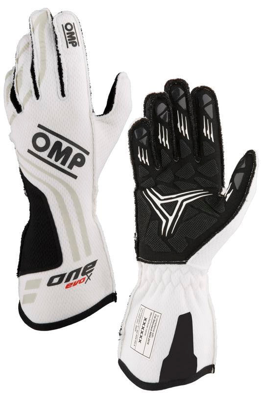 OMP ONE EVO-X MY24 GLOVES FIA 8856-2018 BLACK SZ XS