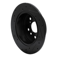 R1 Concepts R1 07-12 Lexus ES350 Rear Right Drilled & Slotted Black Brake Rotor