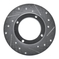 R1 Concepts R1 73-79 Honda Civic Wagon Front Right Drilled & Slotted Silver Brake Rotor