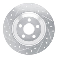 R1 Concepts R1 22-25 Ford Maverick Rear Right Drilled & Slotted Silver Brake Rotor