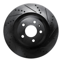 R1 Concepts R1 07-11 Audi S6 Rear Right Drilled & Slotted Black Brake Rotor