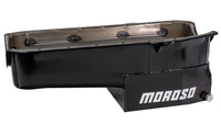 Moroso Pre-80 Chevrolet SBC (w/Driver Side Dipstick) Wet Sump 7qt 7.5in Steel Oil Pan - Black