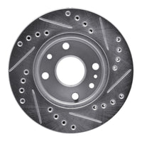 R1 Concepts R1 94-97 Ford ASPIRE Front Left Drilled & Slotted Silver Brake Rotor