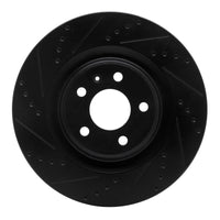 R1 Concepts R1 2008-2025 Audi A6 Allroad Rear Left Drilled & Slotted Black Brake Rotor