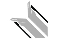 APR Sideburn Stickers - Silver APR/Black Stripe (Pair)