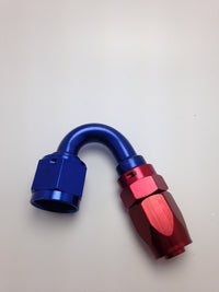 Fragola -6AN Nut x -8AN Hose 150 Degree Expanding Hose End - Blue/Red