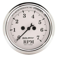AutoMeter Gauge Dual Fuel & Oilp 3-3/8in. 0 Ohm(e) to 90 Ohm(f)& 100PSI Elec Old Tyme White